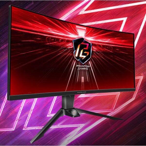 Monitor Gaming Asrock curbat PG34WQ15R2B, diagonala: 34", Aspect: 21:9, anti-glare,